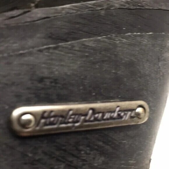 Harley Davidson Ladies Black Leather Motorcycle Riding Boots Size 8M USA Made - Picture 4 of 16